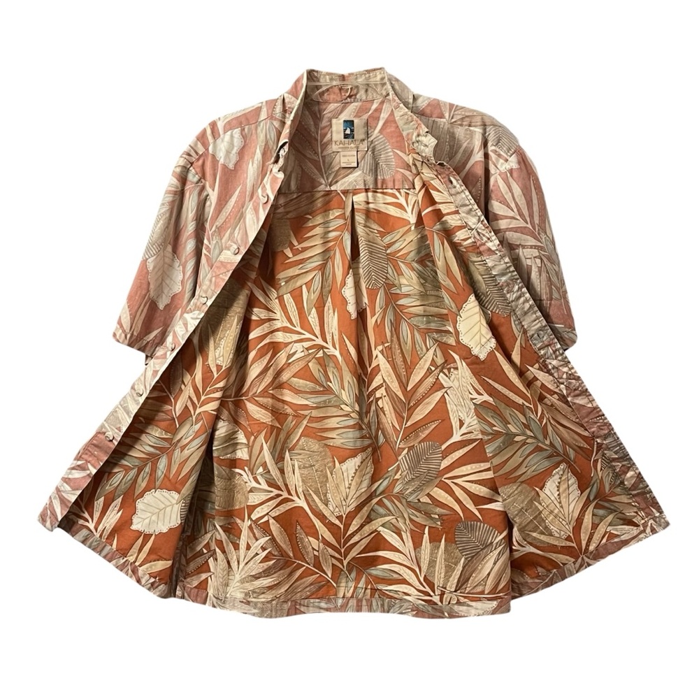 Kahala Hawaiian Islands Reverse Motif Pastel & Bold 100% Cotton Shirt - Picture 3 of 14